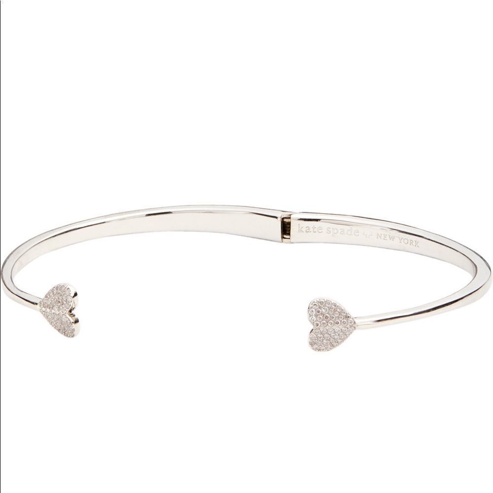 🆕Kate Spade heart to heart open hinged cuff bracelet H2
